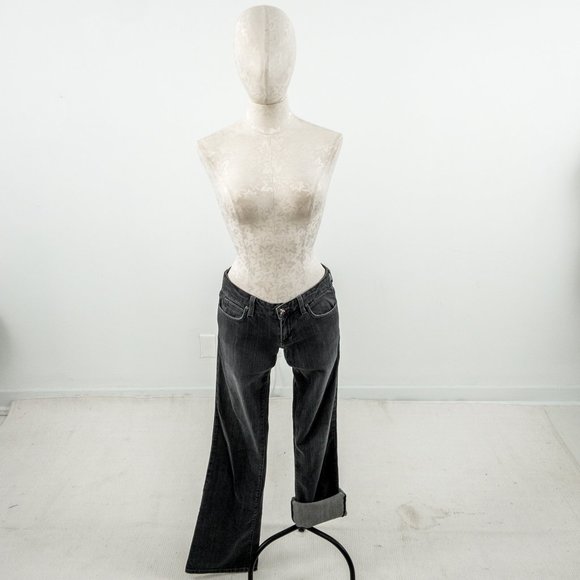 Trina Turk 2 Cotton Boot Cut Flare Jeans Black - Picture 9 of 10